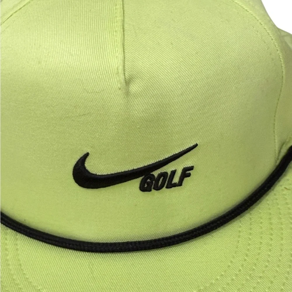 Nike Golf Retreat 72 Performance Snap Back Embroidered Nike Swoosh Logo Lime